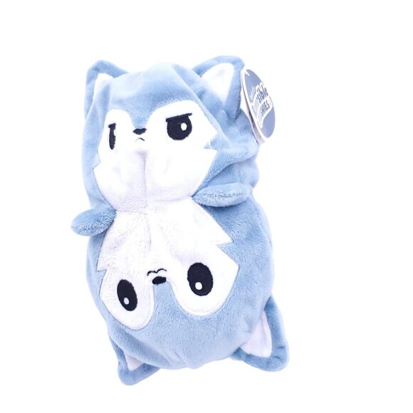 NEW TeeTurtle The Original Reversible Fox Plushie White + Gray‎ Plush Stuffed 4" - Picture 2 of 12